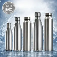 Garrafa de Água Aço Inox 304 Squeeze para Hidratação 500ml 750ml 1000ml