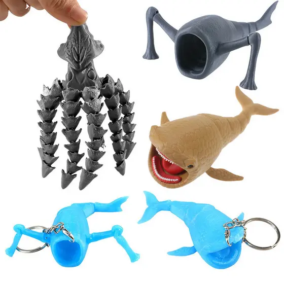 El Gran Maja The Bloop Sea Eater Toys Brinquedo Articulado de Couro Monstro Marinho Modelo 3D EIYZ 4299