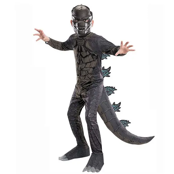 Fantasia de Halloween Cosplay Godzilla Figura de Boneca de Uma Peça para Crianças 8434