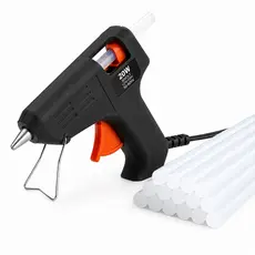 Kit Pistola De Cola Quente Pequena Bivolt + Bastoes De Cola Quente Fino