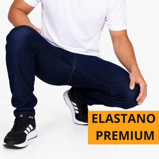 Calças Masculina Jeans Com Elastano para Trabalho Original