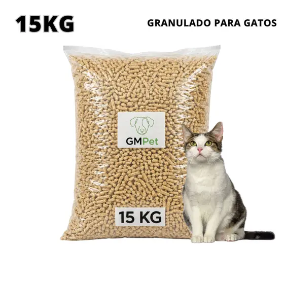 Granulado De Madeira Sanitario Higienico Para Gatos 15KG / 10KG / 5KG