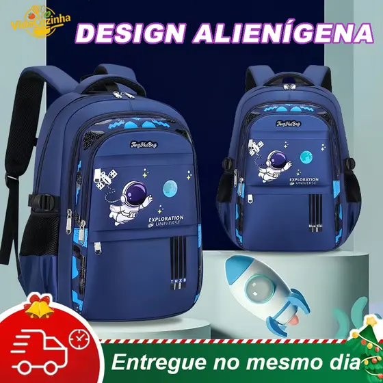 Mochila Para Crianças Escolar Astronauta Alunos Do Ensino Fundamental Proteção Da Coluna Ortopédica