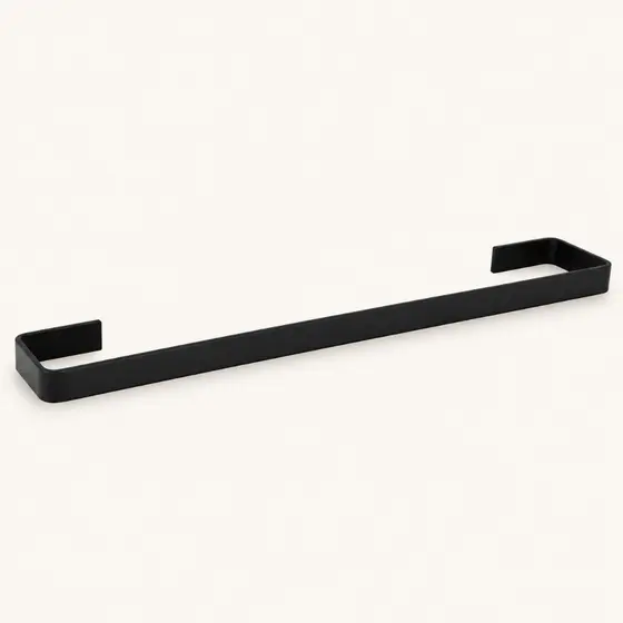 Suporte Porta Toalha De Banho 45cm Para Banheiro Metal Preto Fosco