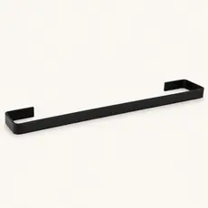 Suporte Porta Toalha De Banho 45cm Para Banheiro Metal Preto Fosco