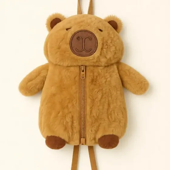 Estojo de Pelúcia Capivara | Macio e Aconchegante | para Escola, Trabalho e Presente