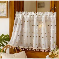 cortininha de poá, cortina de bolinha