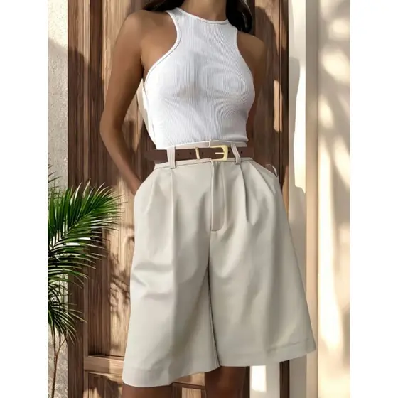 bermuda de linho comprida, bermuda plus size