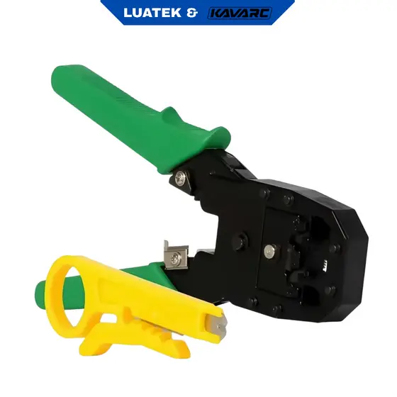 Alicate Crimpar Rj45 E Rj11 Cabo Rede Crimpador + Desencapar-LUATEK