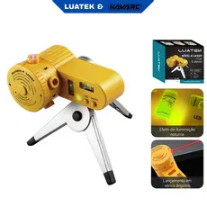 Nível A Laser Multiuso 5 Linhas Com Tripé Ajustável Luz Vermelha Construção Profissional-Luatek