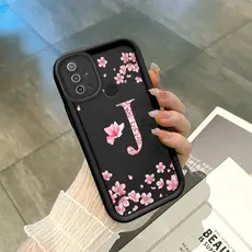 Capinha Flor Para Motorola Moto G20 G30 G10 Capa Com Letra Personalizada Macia Silicone Proteção Case