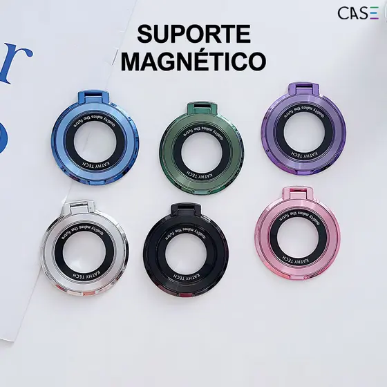 Suporte de Anel de Dedo Para Celular em Metal Brilhante Universal KZJ009
