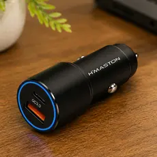 Carregador Veicular Entrada USB + Tipo C 45W iPhone E Android Turbo