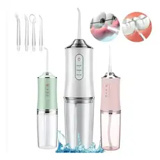 Irrigador Dental Higiene Oral Dentes Gengiva Portátil Recarregável Limpeza Bocal Jato de Água Forte