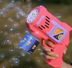 Pistola de Bolhas Automática ROSA OU VERMELHA - Bubble Gun