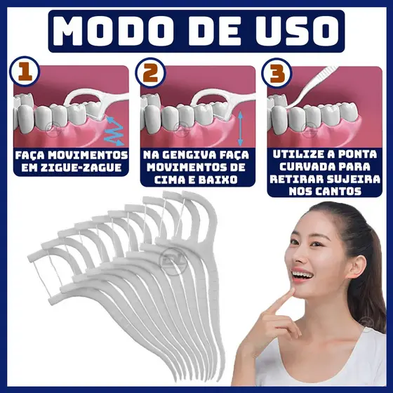 Fio Dental em Arco Ultra Fino - 50 un em 1 caixinha
