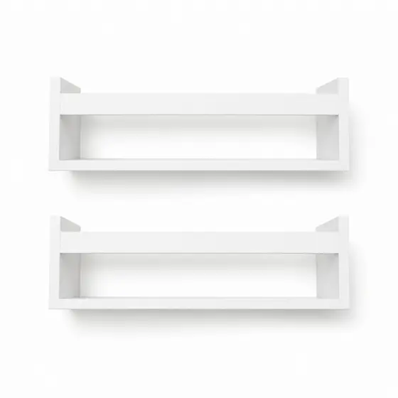 2 Prateleiras Porta Livro Decorativo De Parede Mdf Organizador  Book  Nicho Infantil Suporte Montado