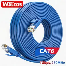 Cabo De Rede Blue RJ45 CAT6 Network Cable PC Notebook Router Smart TV Videogame 10/15/20/30 Meters