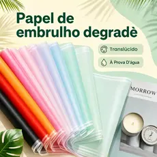 Kit 20 Linha dupla com gradiente 57cm x 57cm Folhas Papel De Embrulhar Buque Embalagem Presente-Novo