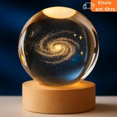 Luminária de Mesa para quarto Luminaria Decorativa Aconchegante Bola de Cristal Decoração Globo Terrestre Luxo