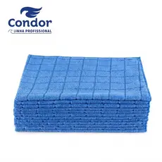 Kits Pano De Chão Microfibra Condor Grande 50x70cm Azul Alta Absorção a partir de 2 unds