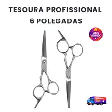 Tesoura Profissional Aço Inox Para Corte de Cabelo Ideal Para Salão Barbearia Visagismo 6 Polegadas