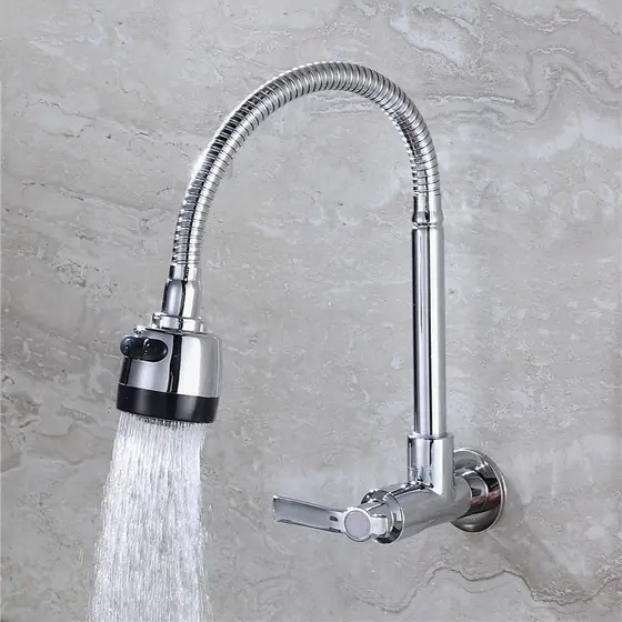 Torneira Inox Cozinha Ducha Flexível Alta Pressão Giro 360 Bico Chuveirinho Esguicho Pia