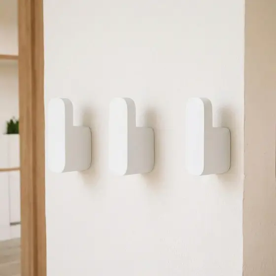 Kit 3 Ganchos de Parede Branco Preto com Dupla Face 3M Parafuso para Cozinha Quarto e Banheiro Toalha Bolsa Pendurar