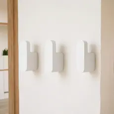 Kit 3 Ganchos de Parede Branco Preto com Dupla Face 3M Parafuso para Cozinha Quarto e Banheiro Toalha Bolsa Pendurar
