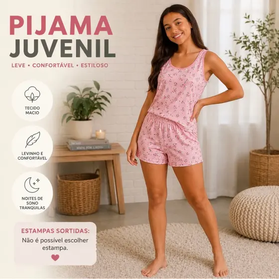 Pijama Juvenil Baby Doll Regata