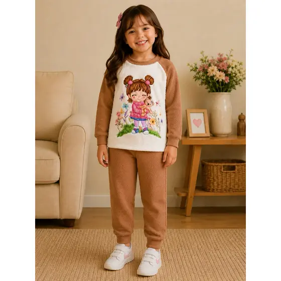 Conjunto de Bouclê com Fleece - Confortável e Quentinho