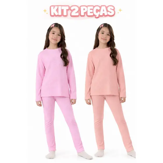 Kit 2 Conjuntos Canelado Infantil-Confortável e Quentinho