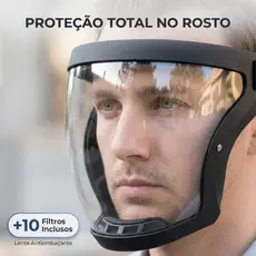 Máscara De Proteção Facial Completa À Prova De Poeira Transparente óculos de proteção
