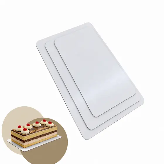 Kit 5 Cake Board Longboard Retangular Em Mdf 3mm - Base Para Bolo Confeitaria + Chaveiros Brinde