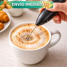 Mini Misturador Batedor Mixer Elétrico 20cm Ovos Café Leite Portátil A Pilha Cores Sortidas