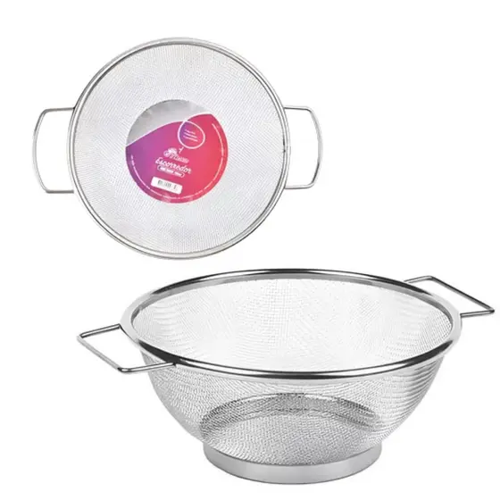 Escorredor Multiuso Com Alça Para Massas E Vegetais 21cm Cozinha Restaurantes Casa Multiuso Pratico