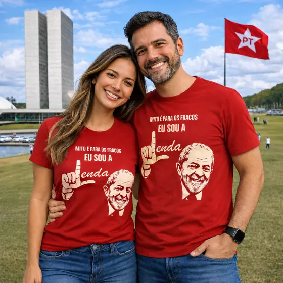 Camiseta Unissex 100% Algodão Mito É Para Os Fracos Eu Sou A Lenda Lula Envio Imediato