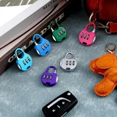 Cadeados Coloridos Com Senha de 3 Dígitos – Segurança Para Malas/ Mochilas e Armários - WANG