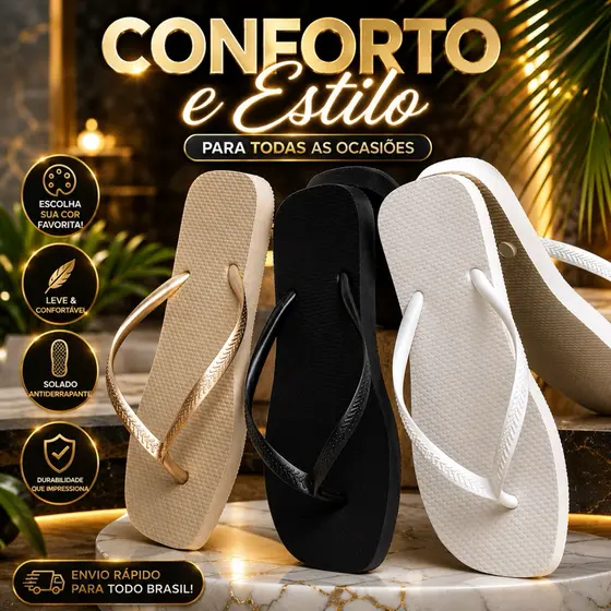 chinelo sandalia feminino com detalhe nas tiras muito leve confortável casual