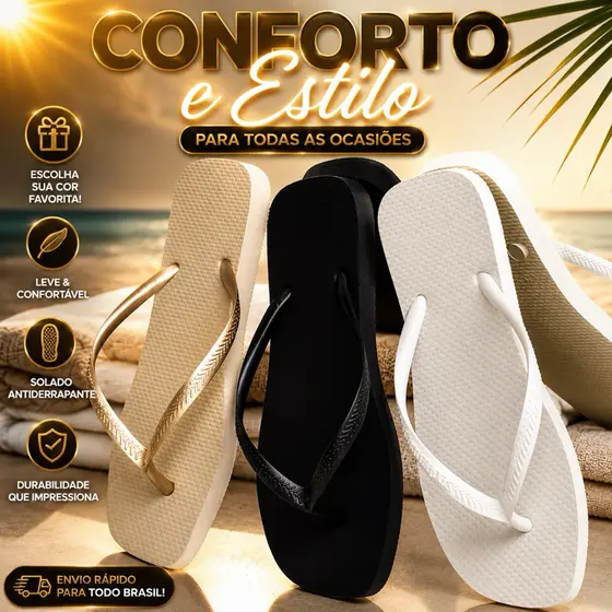 chinelo feminino casual detalhe nas tiras  muito leve confortável