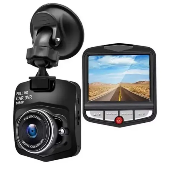 Câmera Filmadora Veicular Automotiva Hd Dvr 2.2 Lcd Visão Noturna Hd 1080p Lentes Infra Vermelho