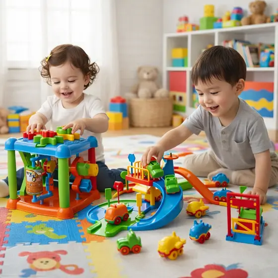 Brinquedos Interativos Super Pista de Carrinhos Rampa de Corrida + Brinquedo Bloco Interativo Educativo