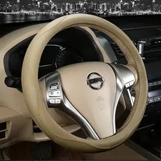 ##日产方向盘把套 Lou Lan Sylvanian Easy-to-Go Tiida Jinke Qijun Capa de volante de couro de pássaro azul Teana Capa de volante