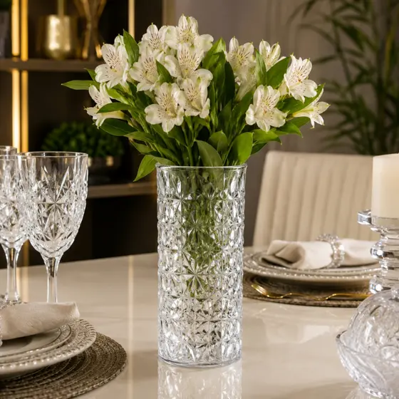 Vaso Decorativo Transparente Cristal 17cm