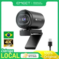 Webcam 4K EMEET S600 Sensor Sony Autofoco Com Microfone 1080P 60Fps Camera Para Pc para Streaming e Videochamadas