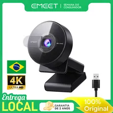 4k Webcam EMEET C950 4K Ultra 8mp Hd Autofoco Com Microfone Camera Para Pc Preto