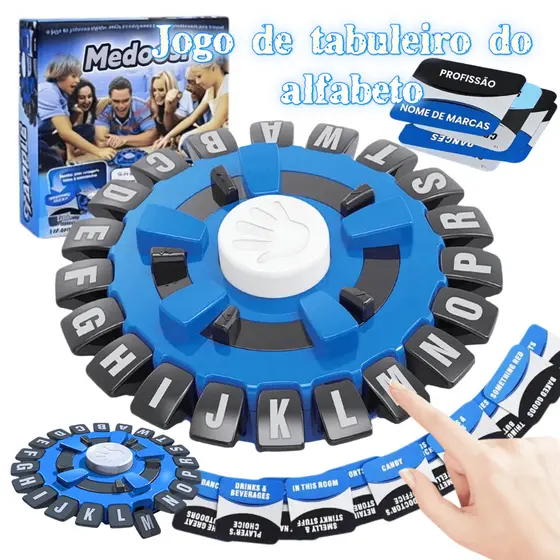 【Versão Portuguesa】Jogo De Tabuleiro De Palavras Jogo de Tabuleiro Rápido e Divertido - Jogo de Tabuleiro Quick Family