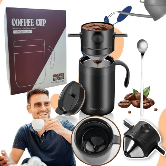 filtros para café de viagem dobrável e portátil Mini cafeteira manual portátil para exterior Conjunto de café gota