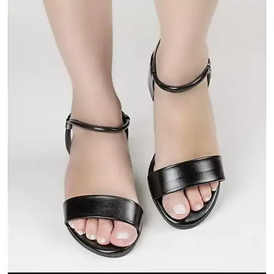 pronta entrega envio imediato queima de estoque de inverno Sandália salto tira lisa confortável super macia S001