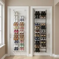 Sapateira Vertical Parede Capacidade 36 Pares Branco Preto Organizador Calçados